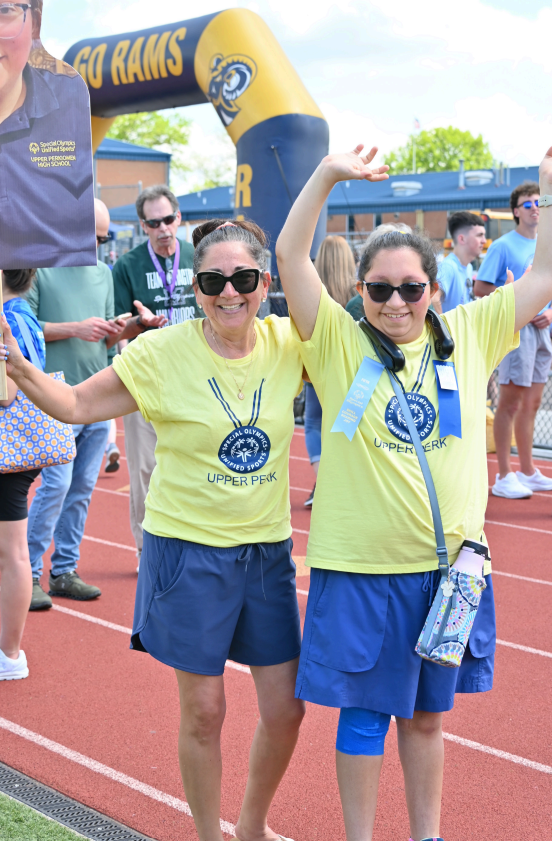 Lauren and her mom at day of Special Olympics. Photo provided by Mr. Thrush
